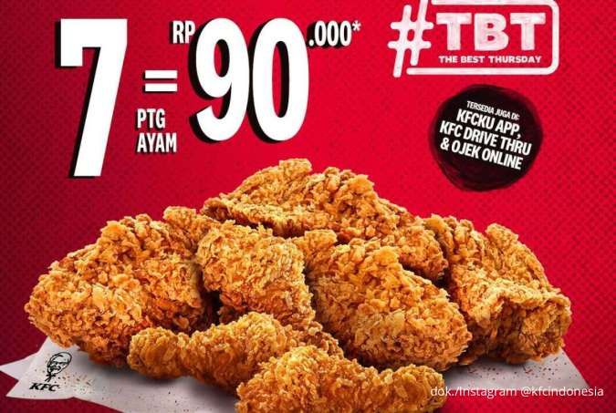 Kamis Lebih Hemat, Promo KFC Crazy Deal Paket 7 Ayam Goreng Spesial Cuma Rp 90.000