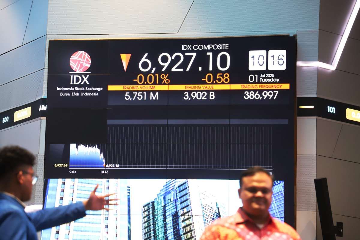 IHSG Hari Ini Ditutup Melemah Tipis ke Posisi 6.915