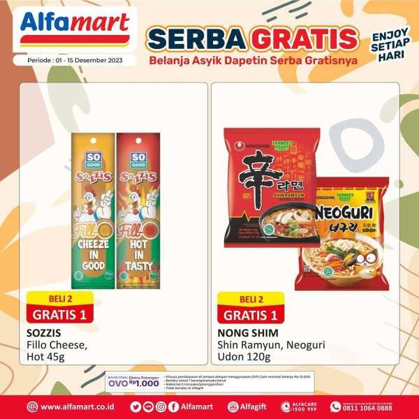 Promo Alfamart Serba Gratis Terbaru 1-15 Desember 2023