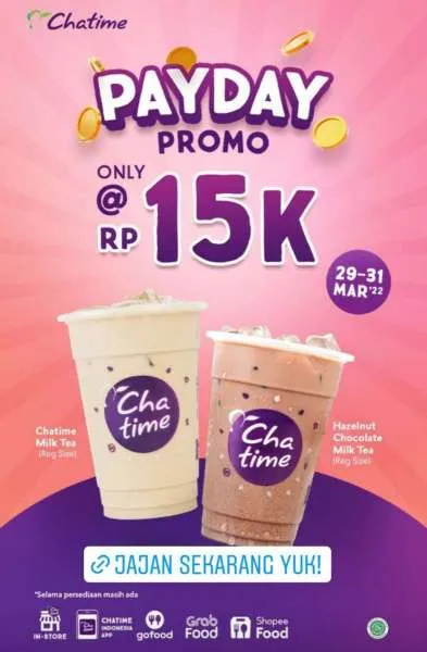 Promo Chatime Payday 29-31 Maret 2022
