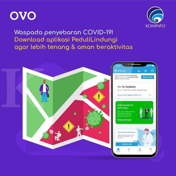 Kolaborasi dengan Kemkominfo, OVO Berkomitmen untuk Mendukung Program Peduli Lindungi dalam Menangani Covid-19