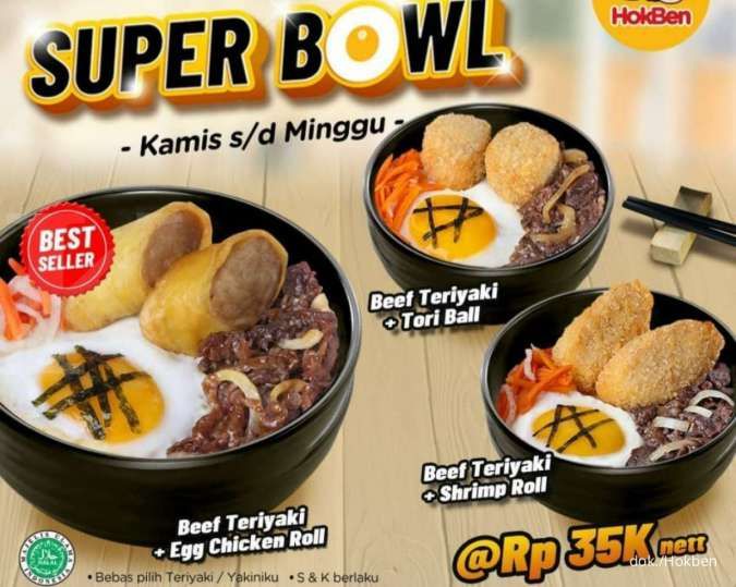  Promo 12.12 Hokben 11-12 Desember 2021, Super Bowl Oishii Rp 35.000