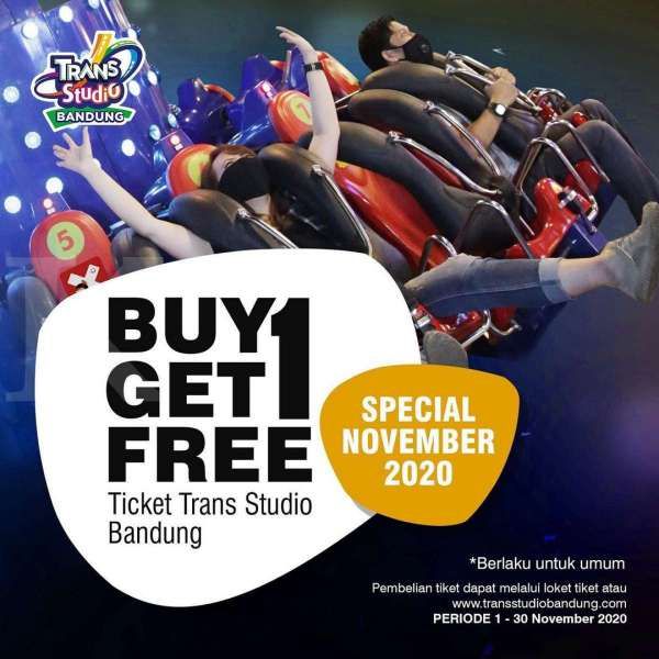 Promo Trans Studio Bandung beli 1 gratis 1, berlaku sampai 30 November 2020!
