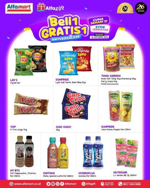 Promo HUT Alfamart Hanya Hari Ini 18 Oktober 2025
