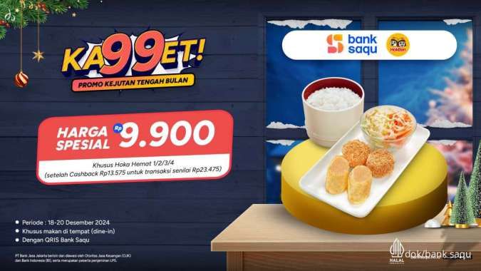 Promo Cashback Hokben Edisi Libur Nataru 2025, Hoka Hemat Hanya Rp 9.900