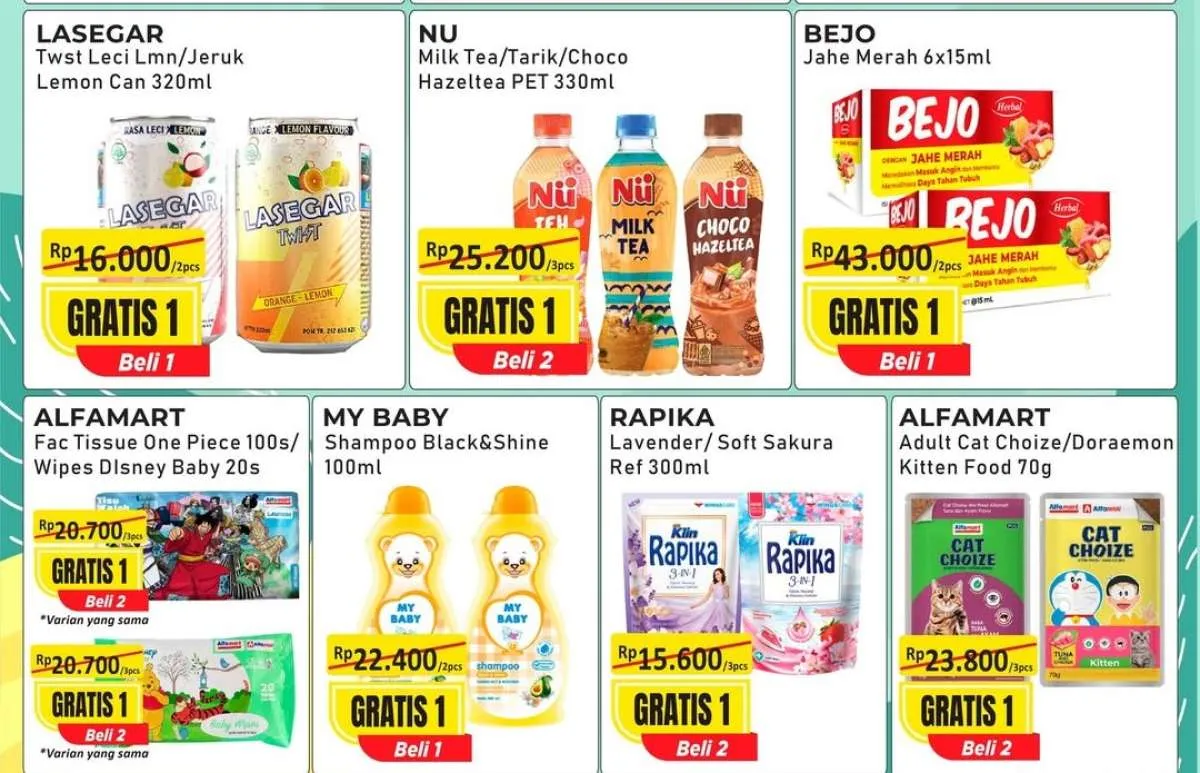 Promo Alfamart Serba Gratis 16-31 Oktober 2025, Beli 1 Gratis 1 Lasegar-My Baby