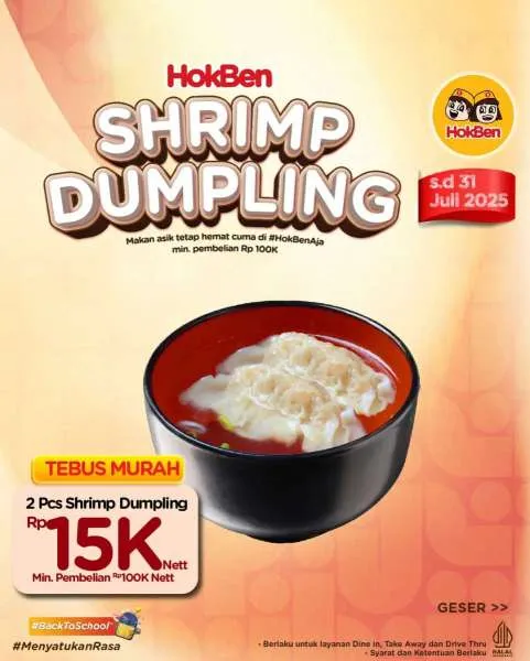 Promo HokBen Tebus Murah Shrimp Dumpling