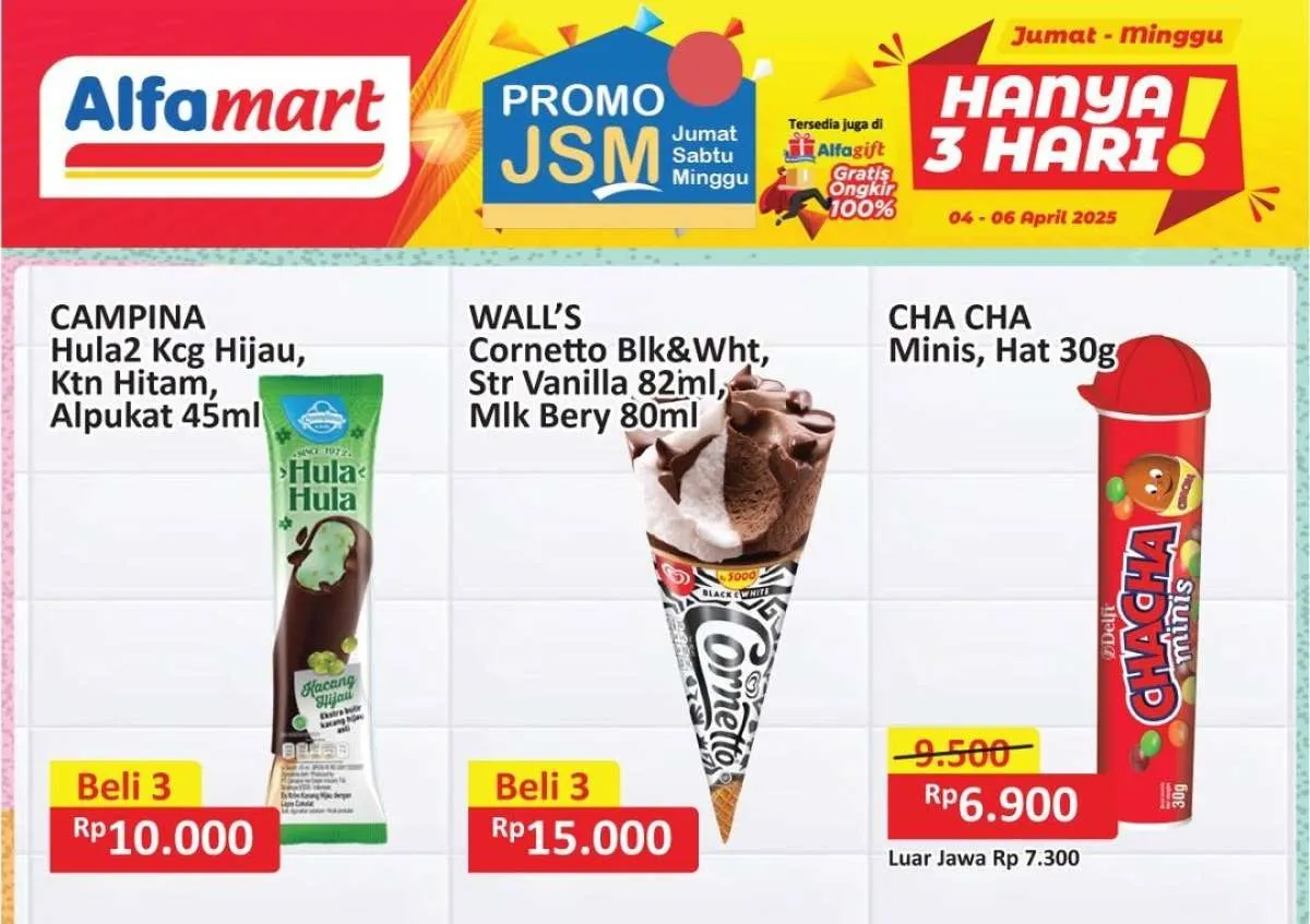 Promo Es Krim di JSM Superindo dan JSM Alfamart, Berakhir Hari Ini 6 April 2025