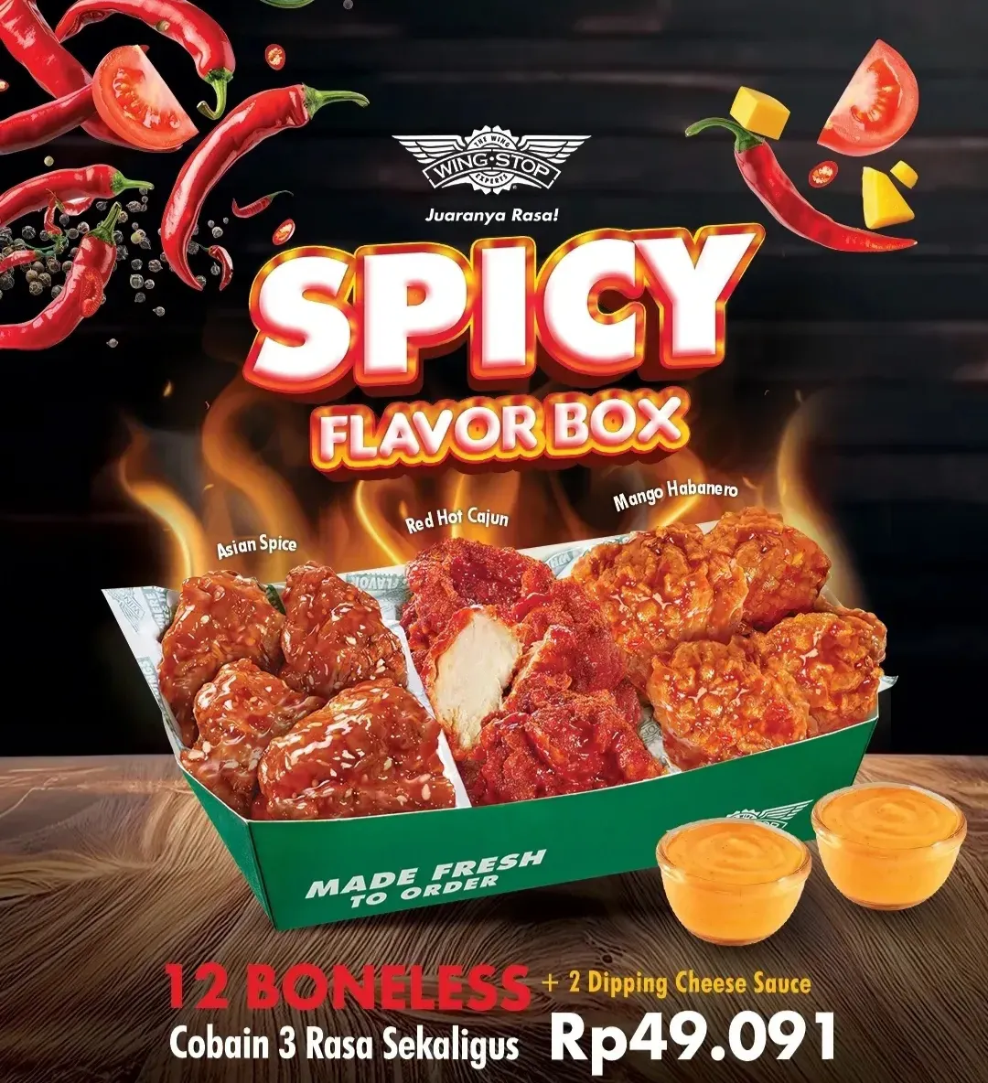 Promo Wingstop Spicy Flavor Box