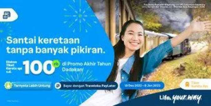 Promo Traveloka Akhir Tahun sampai 8 Januari 2022, Diskon Tiket Kereta Api Rp 100.000
