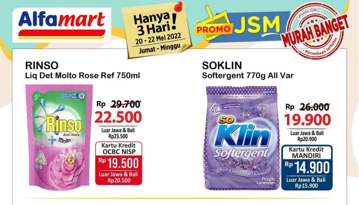 Promo JSM Alfamart di 20-22 Mei 2022 untuk Belanja Produk Kebutuhan Harian Anda