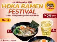 Promo Hoka Ramen Festival November 2025, Ngeramen Rame-Rame Cuma Rp 29.000-an