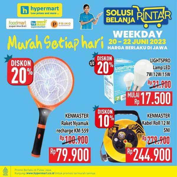 Promo Hypermart Hyper Diskon Weekday Periode 20-22 Juni 2023