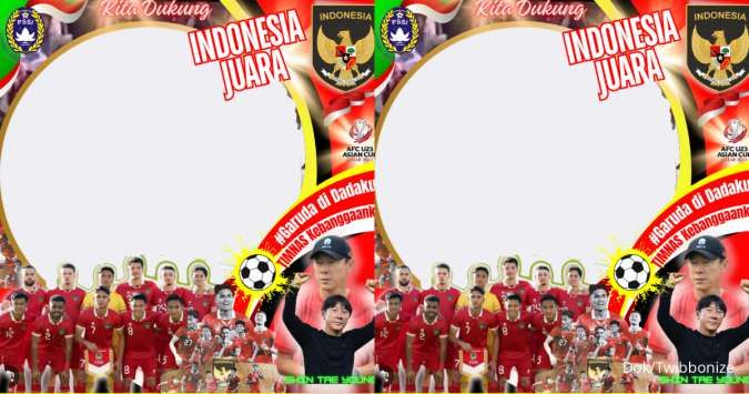 Kumpulan Twibbon Dukung Timnas Indonesia Jadi Juara, yuk Pakai Bingkai Fotonya 