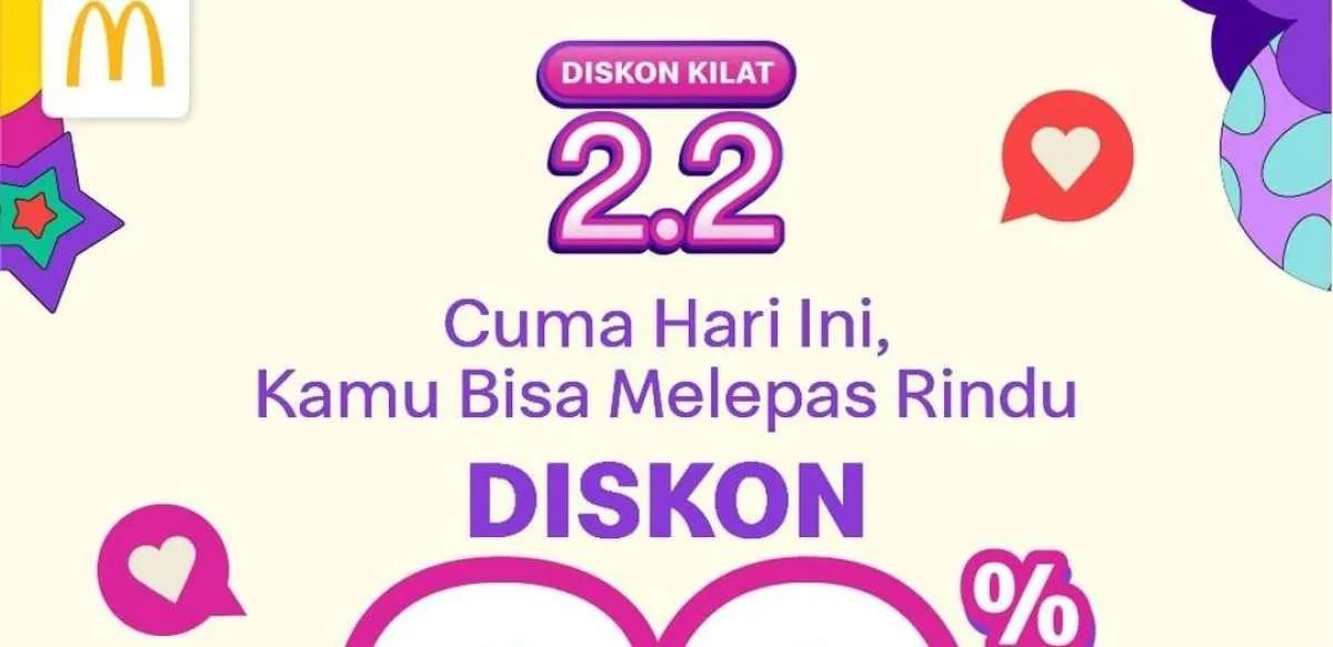 Promo McD 2.2 Terbaru di 2 Februari 2023, Diskon 30% Hanya di Aplikasi McDonald's