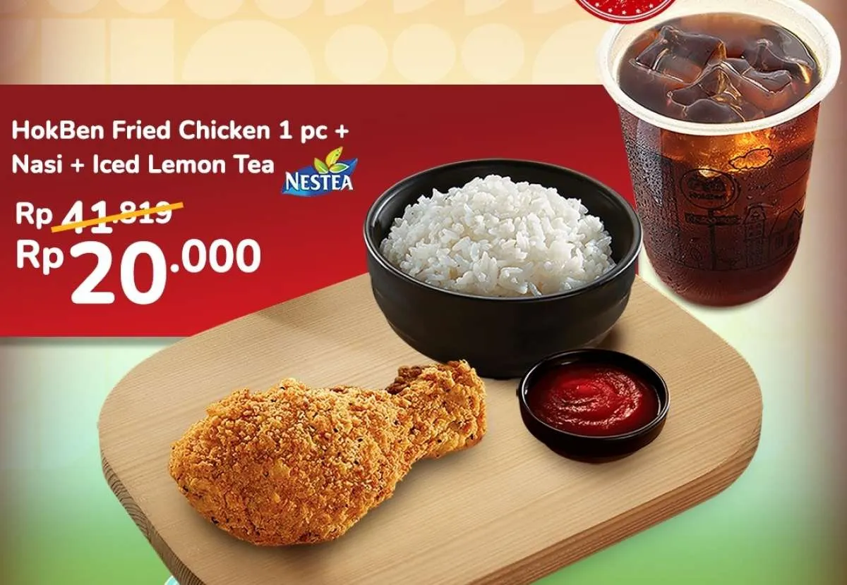 Makan Hemat Pakai Promo HokBen Fried Chicken Cuma Rp 20.000, Tiap Senin-Rabu Saja