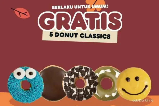 Promo 11.11 Dunkin 9-11 November 2022, Beli 7 Gratis 5 Donut Classic untuk Umum