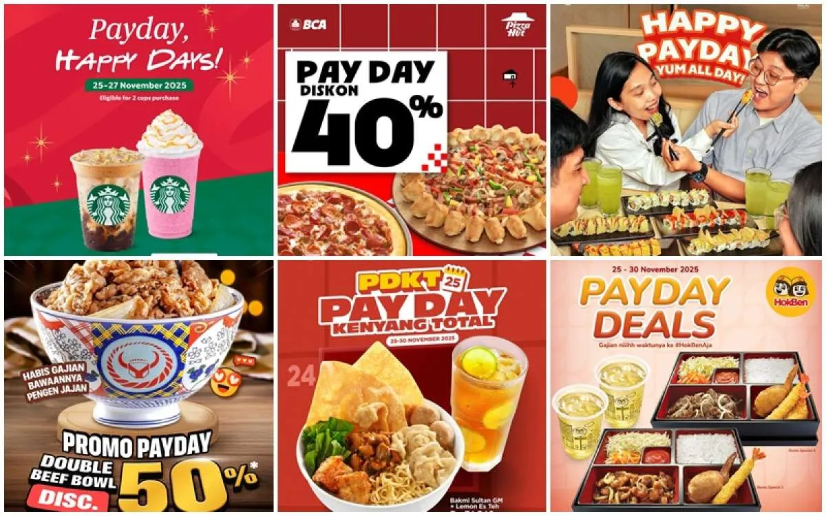 10 Promo Payday Kuliner November 2025, Jajan Hemat dari Starbucks hingga HokBen 