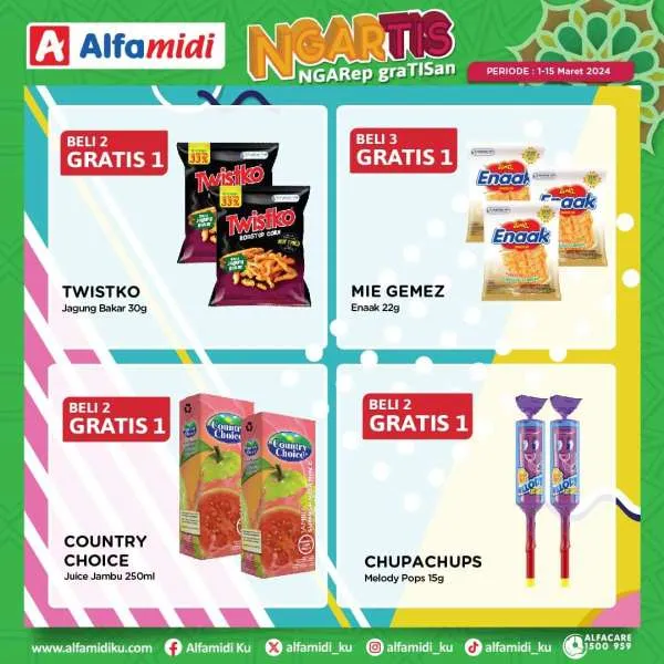 Promo Alfamidi Ngartis (Ngarep Gratisan) Periode 1-15 Maret 2024