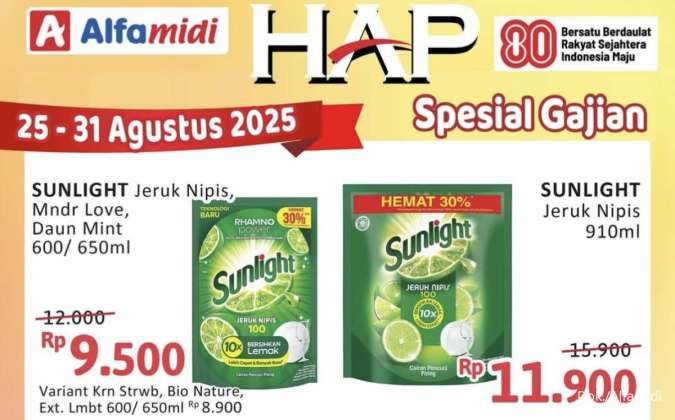 Katalog Promo Alfamidi Hemat Satu Pekan Spesial Gajian Periode 25-31 Agustus 2025