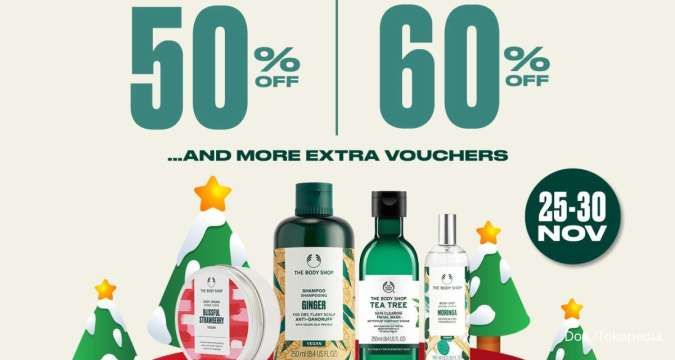 Promo The Body Shop Payday Sale Periode 25-30 November 2023, Nikmati Diskon 60%!