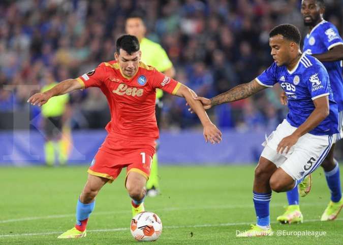 Hasil Leicester vs Napoli di Liga Europa: Partenopei tahan imbang The Foxes 2-2