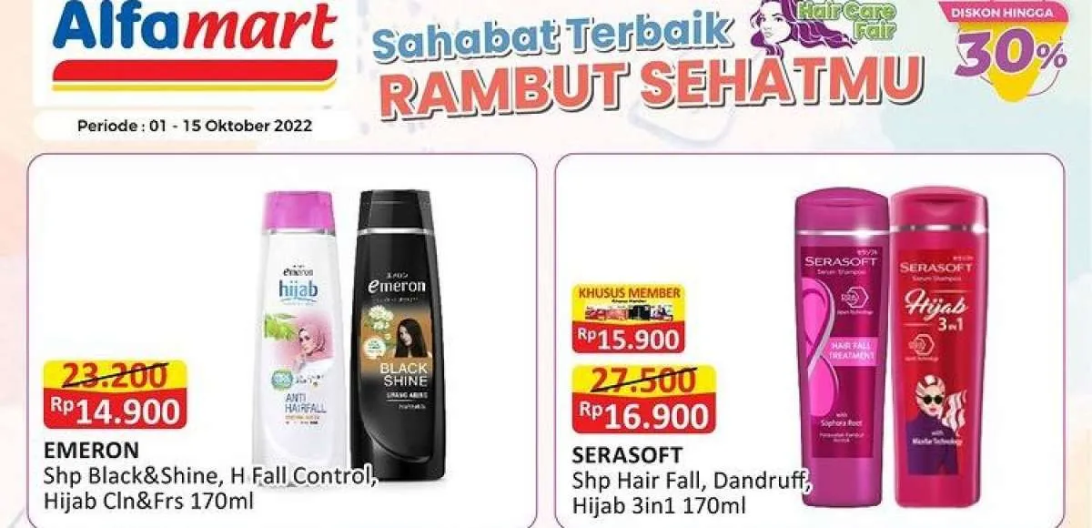 Promo Alfamart Hari Ini di 6 Oktober 2022, Potongan Harga Produk Perawatan Rambut
