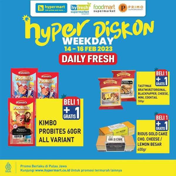Katalog Promo Hypermart 14-16 Februari 2023, Hyper Diskon Weekday Terbaru 