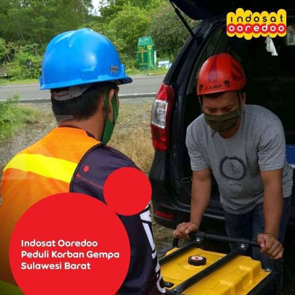 Kepedulian Indosat Ooredoo untuk Korban Gempa di Mamuju - Majene, Sulawesi Barat