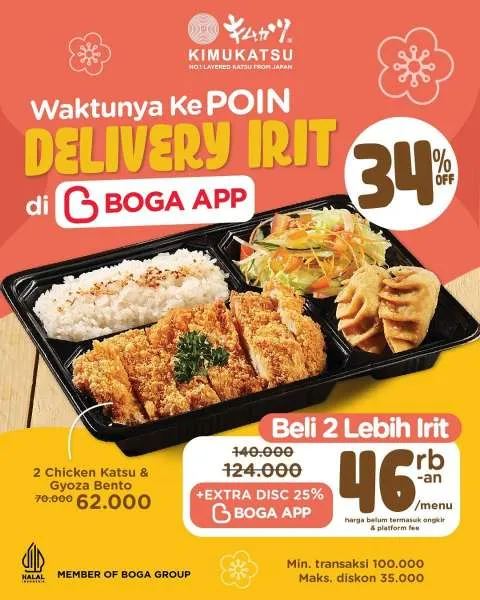 Promo Kimukatsu Delivery Hemat dengan Boga App