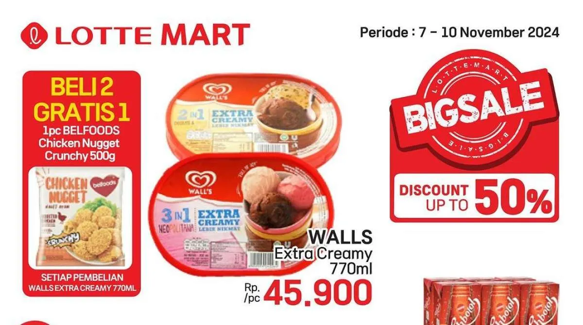 Promo Es Krim Alfamart hingga Lotte Mart Weekend, Walls Beli 2 Gratis 1 Akan Berakhir