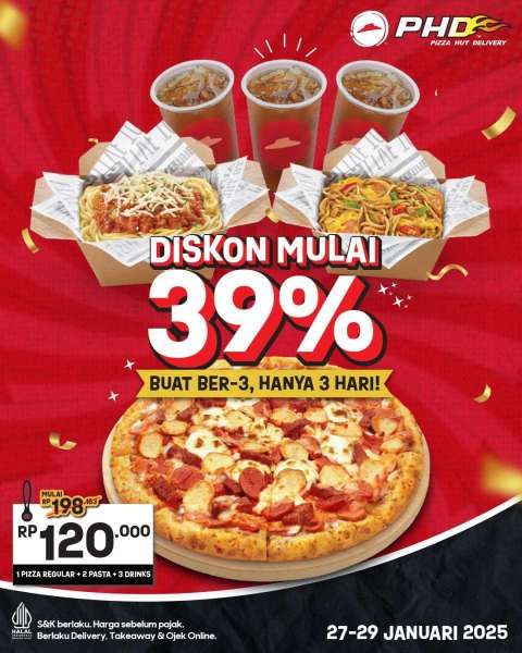 Promo Pizza Hut Delivery 27-29 Januari 2025