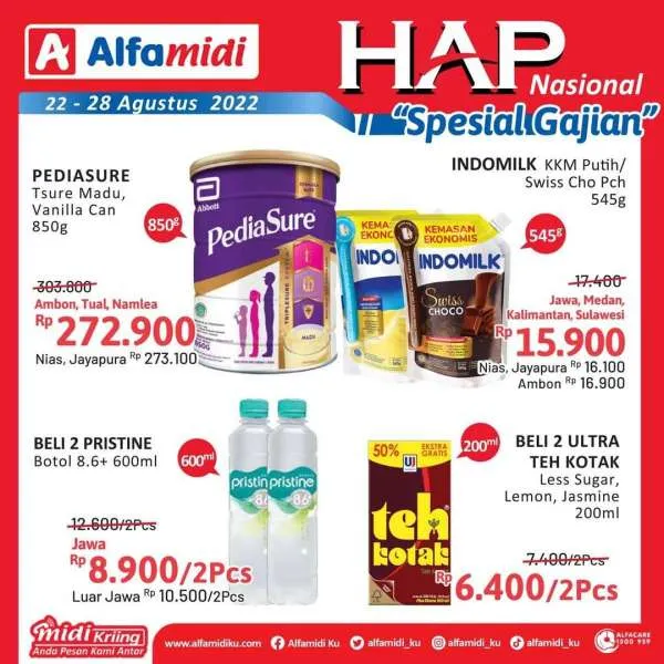 Promo Alfamidi Hemat Satu Pekan Spesial Gajian Periode 22-28 Agustus 2022