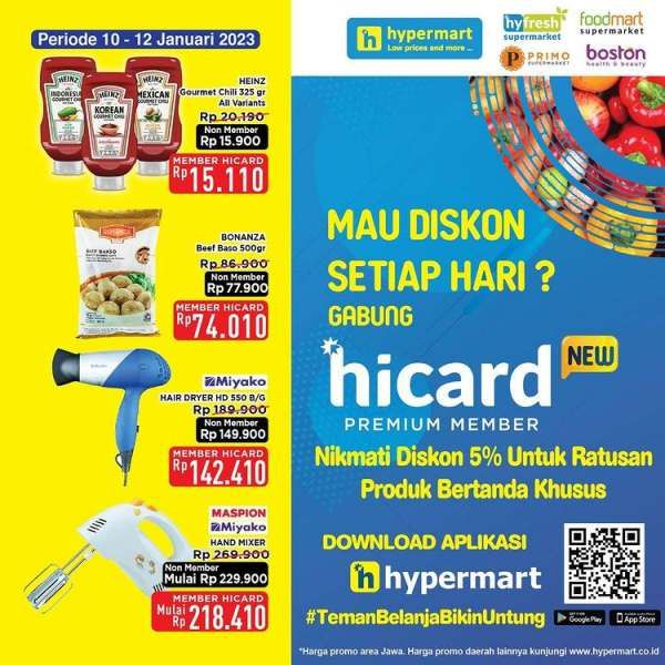 Harga Promo Hypermart 10-12 Januari 2023, Promo Hyper Diskon Weekday