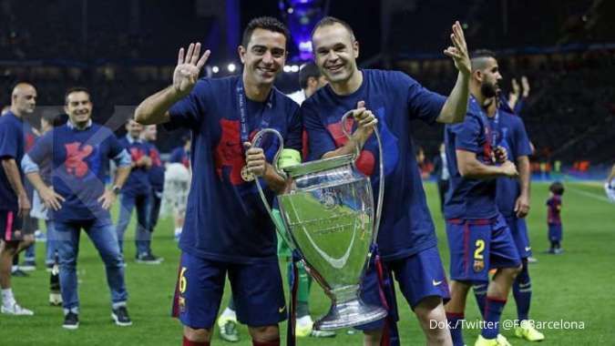 Optimisme Andres Iniesta soal kesiapan Xavi Hernandez bangkitkan Barcelona