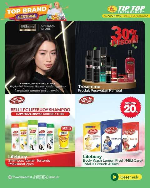 Promo Tip Top Supermarket 16-31 Agustus 2024 Edisi Top Brand Festival