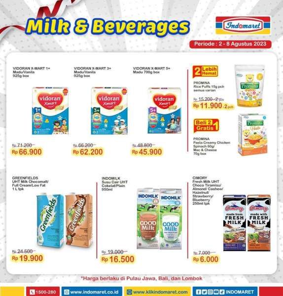 Katalog Harga Promo Indomaret Super Hemat Mingguan 2-8 Agustus 2023