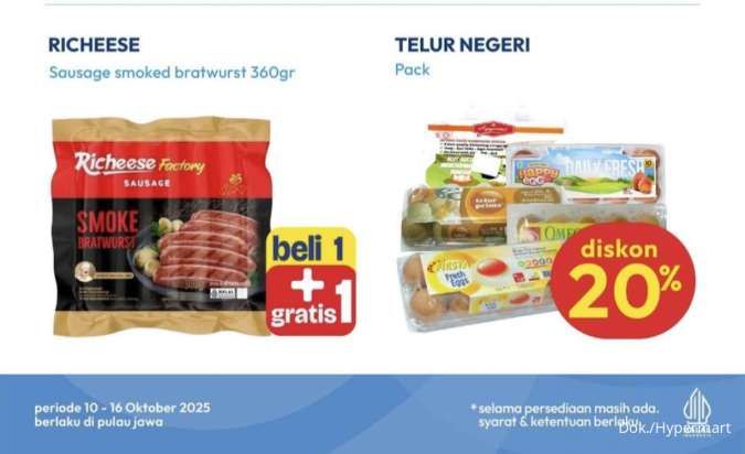 Promo JSM Hypermart Weekend 10-13 Oktober 2025, Beli 1 Gratis 1 Sosis Richeese