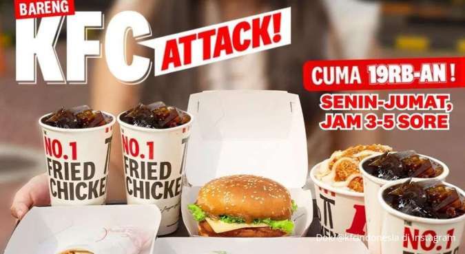 Promo KFC Attack Senin 3 Juli 2023, Makan Lezat dan Hemat Hanya Rp 19.000-an