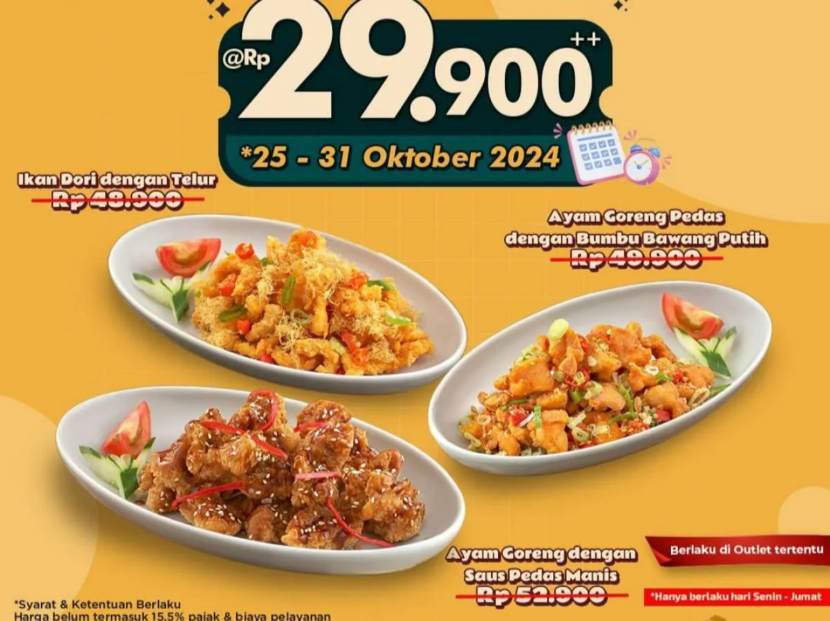 Promo Imperial Kitchen Payday 25-31 Oktober 2024, Semua Menu Serba Rp 29.900