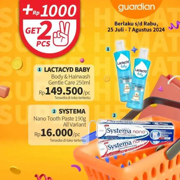 Promo Guardian Super Hemat Periode 25 Juli-7 Agustus 2024