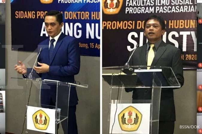Dua Doktor Siber pertama di Indonesia lulus ujian sidang secara online 
