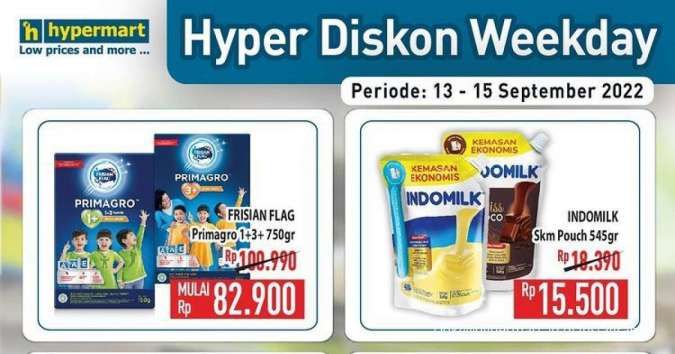 Promo Hypermart Hyper Diskon Weekday Berlaku hingga Kamis 15 September 2022