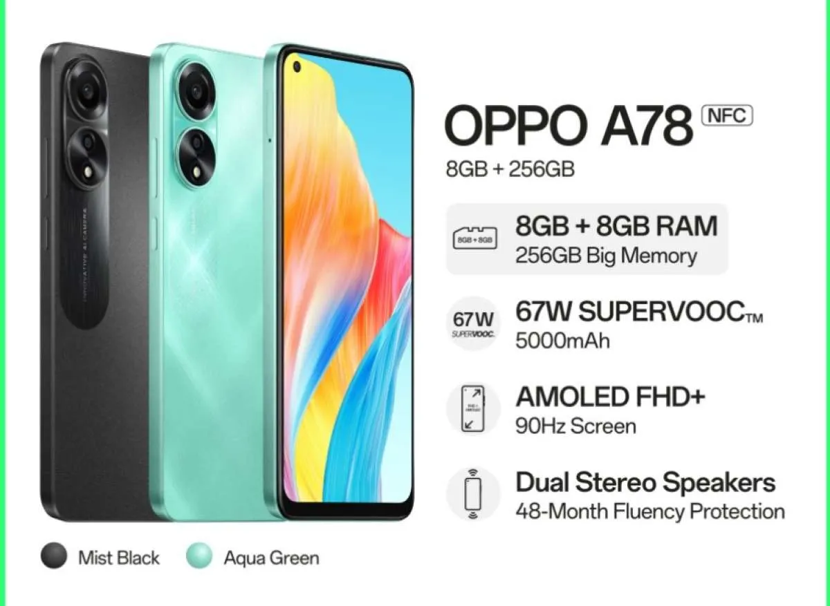Updete Harga OPPO A78 Mei 2024, Cek Juga Spesifikasi Lengkapnya