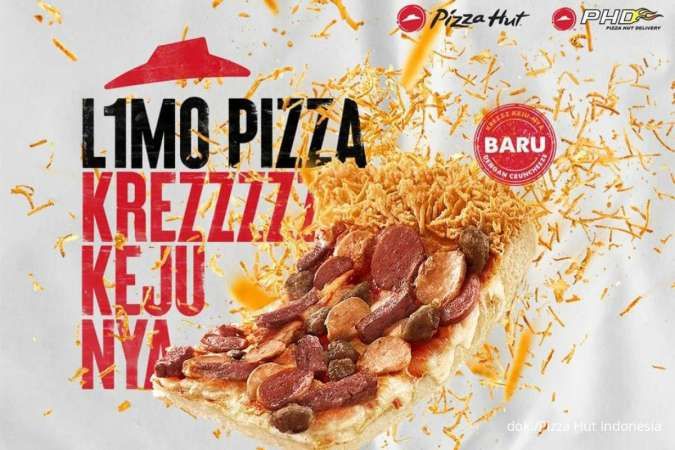 Promo Pizza Hut Terbaru 2023, Menu Baru Limo Pizza Cruncheeze 1 Meter Bertabur Keju