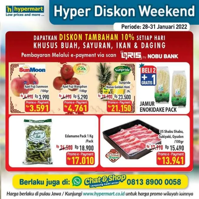 Promo Hypermart Hyper Diskon Weekend Periode 28-31 Januari 2022