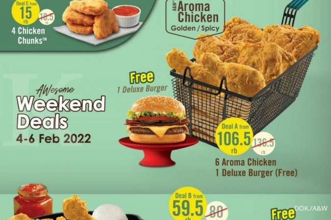 Promo A&W 4-6 Februari 2022, Ada 3 Paket Weekend Deals Terbaru Mulai Rp 15.000