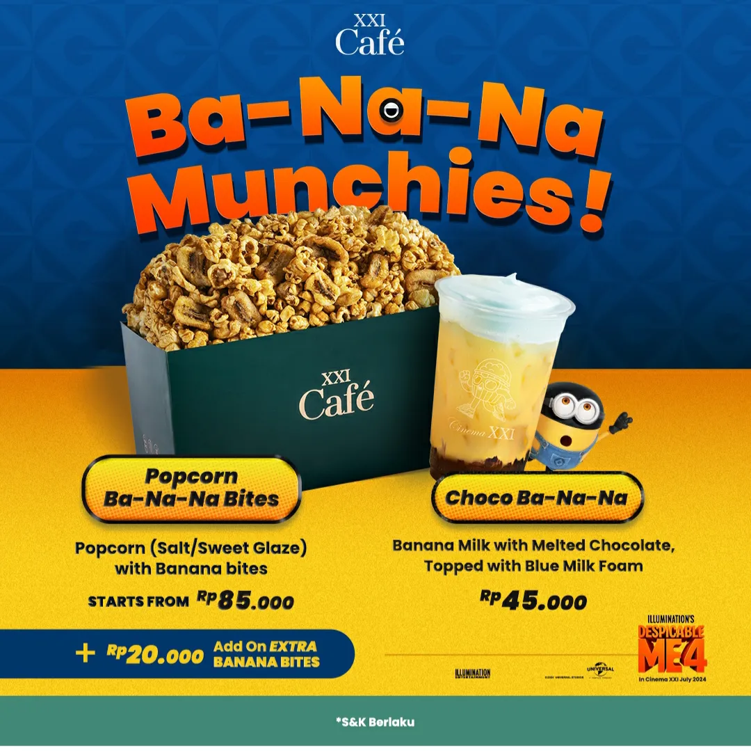 Promo XXI Merchandise Minions dari film Despicable Me 4