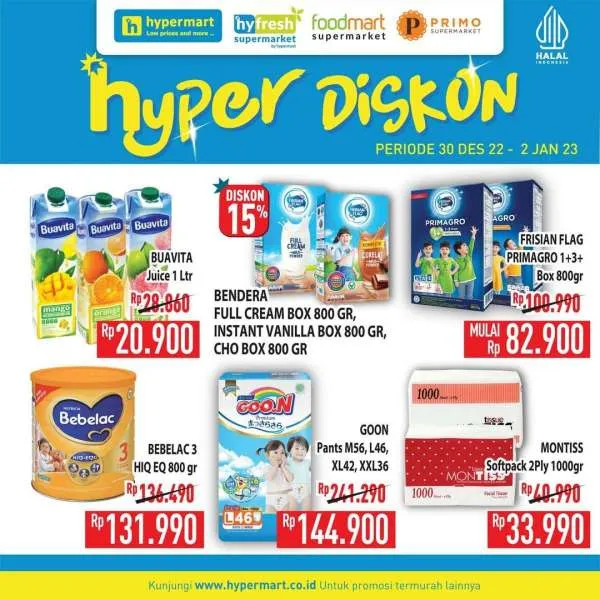 Promo Hypermart Hyper Diskon Weekend Periode 30 Desember 2022-2 Januari 2023
