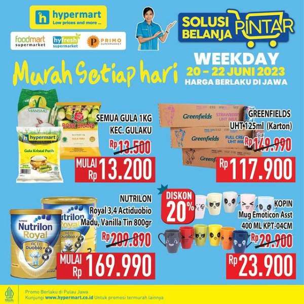 Promo Hypermart Hyper Diskon Weekday Periode 20-22 Juni 2023